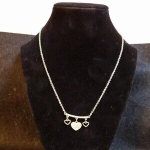 Lia Sophia Gold Heart Charm Necklace, Adjustable Extender, Lobster Clasp